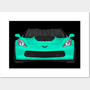 Z06 Turquoise Posters and Art